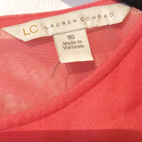 [Lauren Conrad] Coral Floral Spring Dress - Picture 7 of 10